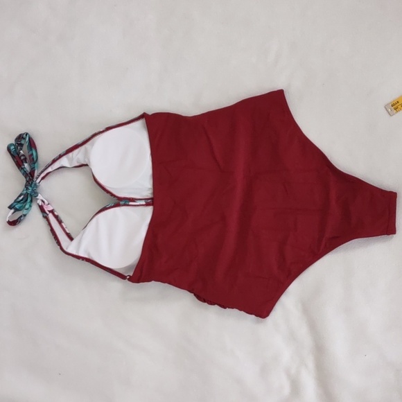 New Burgundy One Piece Size M - Picture 6 of 8